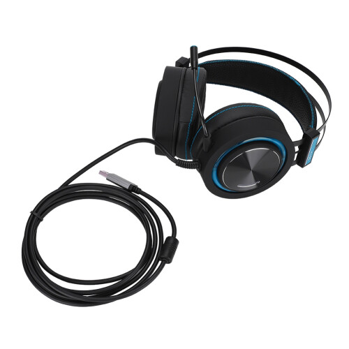 Ακουστικά παιχνιδιών RGB LED για PC PS4Xbox, ακουστικά Surround με μικρόφωνο και ακύρωση 1