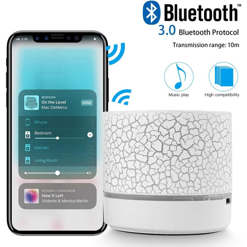Ηχείο Bluetooth για λάτρεις της μουσικής, στερεοφωνικό μπάσο, δροσερή εκπομπή φωτός, 1