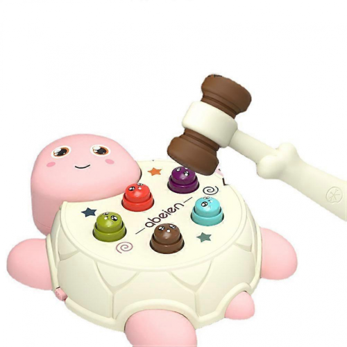 Jeu de marteau musical rose pour enfants - Développe la coordination œil-main 2