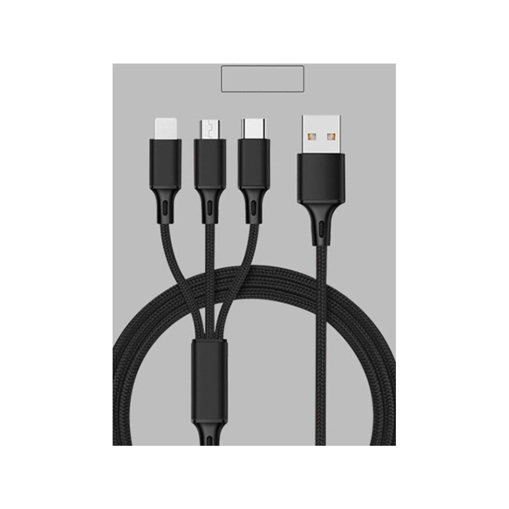 Effortless Charging Experience, Nylon Braided Multi Charging Cable For Universal Compatibility, 3 In 1 Design Supports Fast Charging With Flexibility 9139052178205