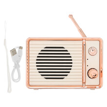 Vintage ηχείο Bluetooth, κρυστάλλινος ήχος και φορητό ηχείο με πλούσια μπάσα,