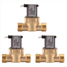 3 stuks 1/2 inch AC 220V normaal gesloten messing elektrische solenoïde magneetventiel voor waterregeling in de chemische vloeistofindustrie