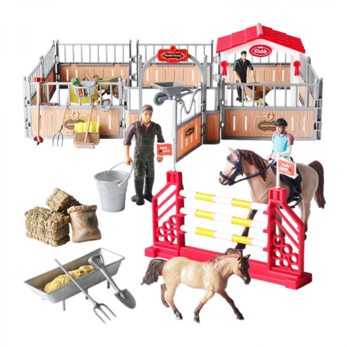 Set Giocattolo Cavallo e Cavaliere Multicolore 46x31x14,5 cm per Bambini