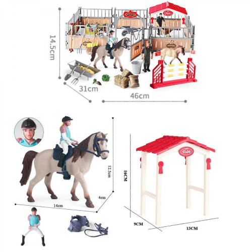 Set Giocattolo Cavallo e Cavaliere Multicolore 46x31x14,5 cm per Bambini 1