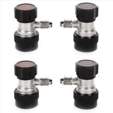 4x Adaptador de engate rápido manual para compressor de ar condicionado R134A com conectores SAE de 1/4"
