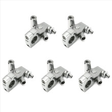5 stuks 25 mm 1 inch motorfiets koppelingshendel montagehouder voor Shadow 600 VT750 zilver aluminiumlegering