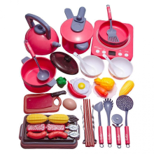 Cuisine miniature rose pour enfants, jouet de cuisine pour garçons et filles