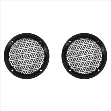 2x aluminium auto tweeter luidspreker grill cover, 3,5 inch, volledig metalen gaasrooster voor audioverbetering, zwart