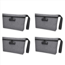 4x Geldbeutel mit Schloss, abschließbarer Geldbeutel, wasserdichte Banktasche mit Reißverschluss und Schloss für Bargeld, Handy A