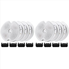8 filtros de água para bebedouro de 2 litros (67 oz) com carvão ativado e esponjas pré-filtro para bebedouro de animais de estimação.