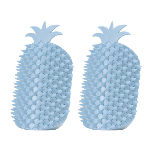 2pcs Regulable Groomer Massage Comb Cheek-sky blue