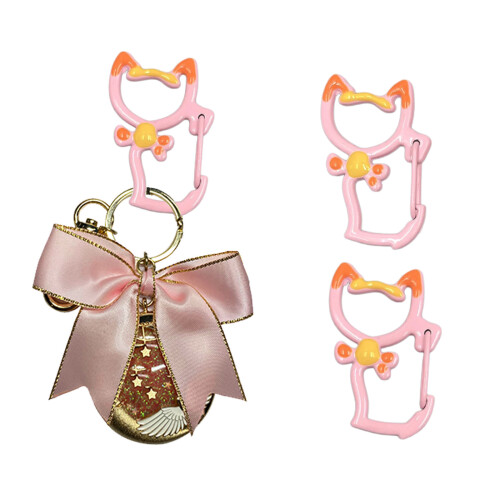 Cats Shaped Lobster Clasps Hook for Keychain Accessory Metal-2 2