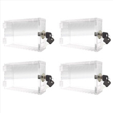 4x Universele thermostaatkluis met sleutelthermostaatdeksel, geschikt voor thermostaten van 7x4,5 inch of kleiner