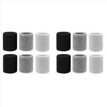 4X Faixas de Pulso Esportivas para Homens e Mulheres - Faixa de Pulso em Algodão Atoalhado com Absorção de Umidade para Esportes