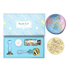 Seal Stamp and Seal Beads Set with Melting Spoon-bestwishes