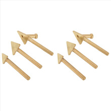 Conjunto de 6 pontas de ferro de solda para reparo de cobre e plástico, pontas triangulares de alisamento para soldagem, pontas de reposição.