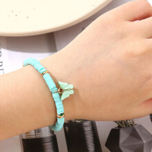 Verstellbare Stretch-Armbänder für Damen, bunte, perlenbesetzte, elastische Armbänder aus weichen Tonperlen im Boho-Stil, modisch für Sommer und