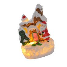 Eye Catching Christmas Resin Artwork Santa/Snowman House-C