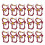 15Pcs Cats Shaped Lobster Clasp Keychain Hook Lanyard Spring-1 1