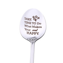 Inspirational Gift Spoon with Positive Affirmations, Stainless Steel Coffee and Tea Spoon for Daily Motivation