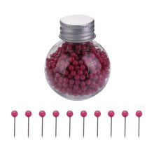 600x/Set Colourful Pins Practical Pins with Head Round-rose red