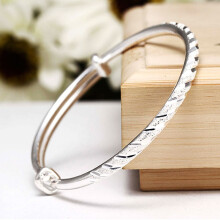 Elegantes, verstellbares Armband für Damen, 925er Sterlingsilber, hochglanzpoliert, für den täglichen Gebrauch, mit glatten, abgerundeten