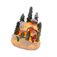 Christmas Decorative Ornament Resin House Sculpture Festives-B