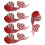 5 Rolls Glittering Polyester Ribbons-Red  green and white 1