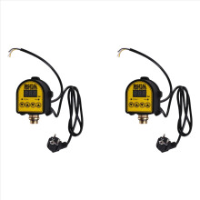 2X Pressure Controller Switch 0-10Bar 1/2in Interface Water Oil Compressor 220V Automatic Water Pump on/OFF EU Plug