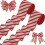5 Rolls Glittering Polyester Ribbons-Red  green and white 7