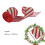 5 Rolls Glittering Polyester Ribbons-Red  green and white 4