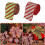5 Rolls Glittering Polyester Ribbons-Red  green and white 5