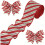 5 Rolls Glittering Polyester Ribbons-Red  green and white 3