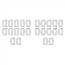 Conjunto de 24 aros circulares perfurados de 7 cm para tortas, quiches, bolos e mousses, em aço inoxidável.