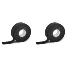 2X Čierna flanelová páska do auta, ohňovzdorná izolačná lepiaca páska, zamatová páska na postroje 9 mm x 25 m
