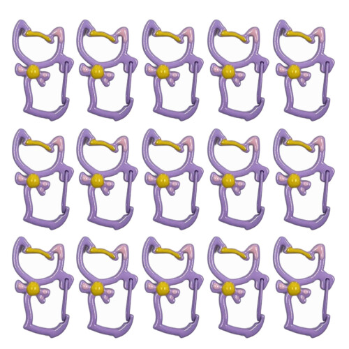 15Pcs Cats Shaped Lobster Clasps Hook Cats Shaped Keyring-13