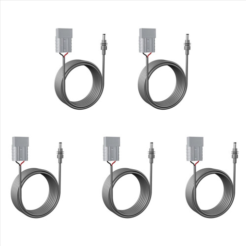 5 unidades de cabo de extensão à prova d'água com conector mini, plugue a plugue, 50 A, 600 V CC.