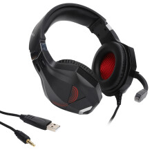 Căști de gaming cu lumină RGB pentru PC Xbox Nintendo Switch, potrivire confortabilă, sunet surround, anulare a zgomotului, microfon cu control