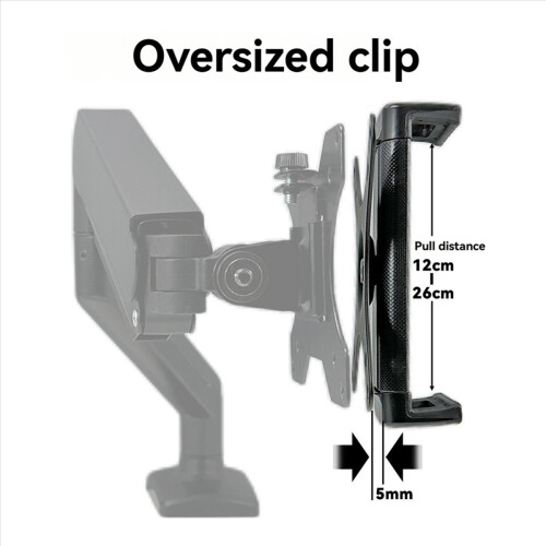 Suporte universal com 3 presilhas planas para tablets de 7 a 15 polegadas e celulares com tela dobrável/retilínea de 4 a 7 polegadas. 1
