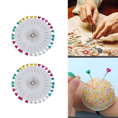 Colored Head Quilting Pins for Dressmaker-120 colored discs 1