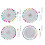 Colored Head Quilting Pins for Dressmaker-120 colored discs 3