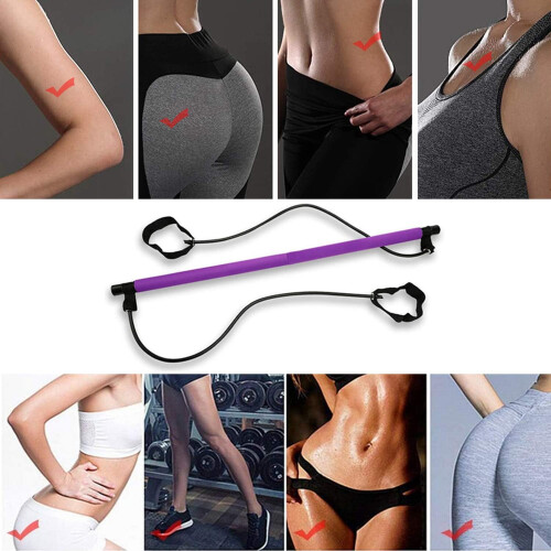 Ραβδί Pilates, Πολυλειτουργική Μπάρα Pilates με Ρυθμιζόμενες Ζώνες Αντίστασης, 2