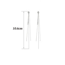 Elegant Dangle Earrings for Women, Sterling Silver Cubic Zirconia Long Earrings with Tassel Design Hypoallergenic Dangle Drop Earrings,