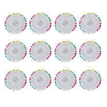 Colorful Sewing Pin Straight Pin for-Plum color 12 plates