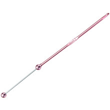 3mm Beads Crochet Hook Practical Metal Knitting Needle-Pink