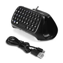 Universal Keypad for PS4 Controller Accessories,Ergonomic QWERTY Keyboard Wireless Connection Game Chatpad with Voice Chat Functionality For PS4