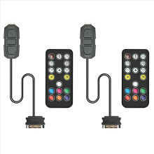2x ARGB-Controller 5V 3-Pin auf Netzteil RGB-Controller 3-Pin Hub für Computer-CPU-Gehäuselüfter LED-Beleuchtung Schwarz