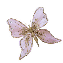 Artificial Butterfly Hanging Pendant Christmas Tree-Light Pink