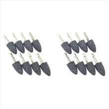 16 stuks kegelvormige slijpsteen - 1/4 inch zeskantschacht schuursteen gemonteerd slijppunt voor roterende boormachine (25 mm)
