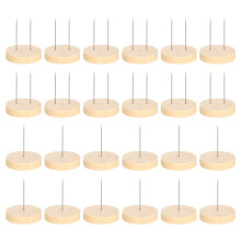 24 Pcs/Set Crochet Dolls Stand Dolls Stand Double-Needle Support